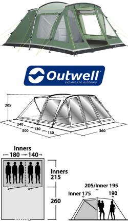 Outwell DeLuxe Green Birdland 5